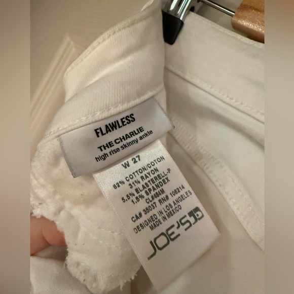 Joe’s Women's “Charlie” White High Rise Skinny Ankle Jeans - Picture 8 of 8
